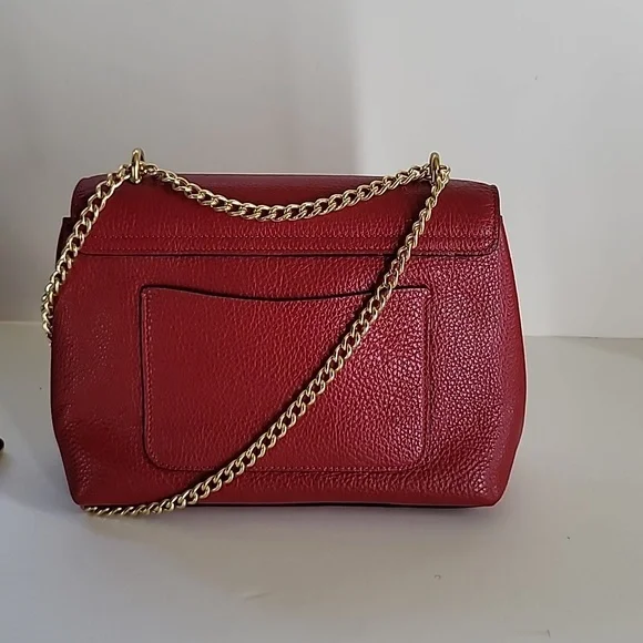 Coach Tammie Red Leather Shoulder Bag - Picture 7 of 9